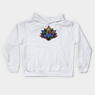 Mandala lotus flower Kids Hoodie